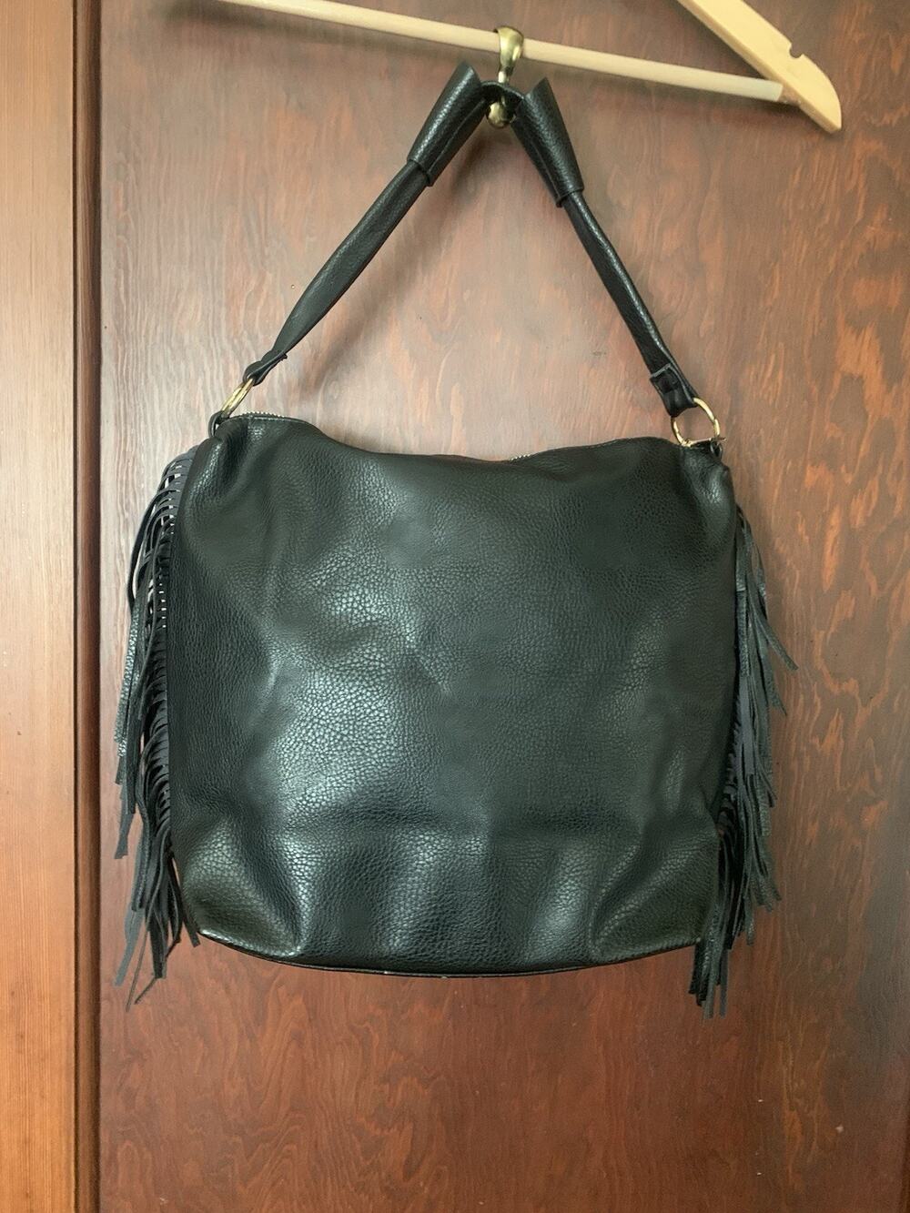 Rare 1990's United Colors of Benetton Suede and Black Leather Hand Bag